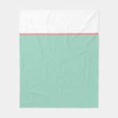 Muntgroen en wit roze streep fleece deken (Voorkant)