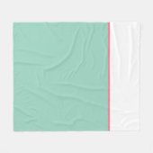 Muntgroen en wit roze streep fleece deken (Voorkant (Horizontaal))