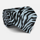 Muntgroen Glitterig Zebra Wild Dier Patroon Stropdas (Opgerold)