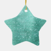 Muntgroen Goud Witte Marmer Keramisch Ornament (Achterkant)
