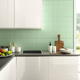 Muntgroen (retro keuken en badkamer) vierkant tegeltje