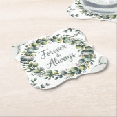 Muntgroen & Saliegroen Eucalyptus Kartonnen Onderzetters (Gekanteld)