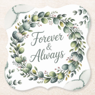 Muntgroen & Saliegroen Eucalyptus Kartonnen Onderzetters