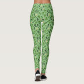 Muntgroen Tuinkruid Patroon Leggings (Achterkant)