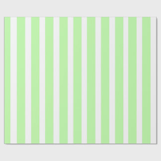 Muntgroen & Wit Verticaal Streepjes Inpakpapier