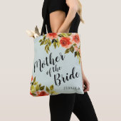 Muntgroene Aquarel Bloem Moeder van de Bruid Tote Bag (Dichtbij)