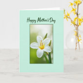 Muntgroene bloemenmoederdagkaart kaart (Gele Bloem)