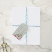 Muntgroene Bruidsdouche Parijs Eiffeltoren Cadeaulabel (Met Touw)