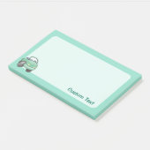 Muntgroene Cartoon Auto Post-it® Notes (Schuin)