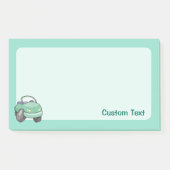 Muntgroene Cartoon Auto Post-it® Notes (Voorkant)