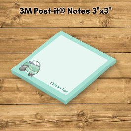 Muntgroene Cartoon Auto Post-it® Notes