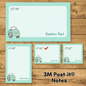 Muntgroene Cartoon Auto Post-it® Notes
