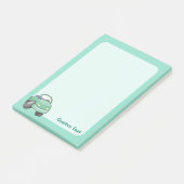 Muntgroene Cartoon Auto Post-it® Notes (Schuin)