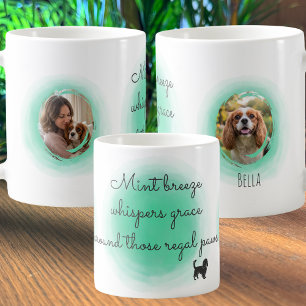 Muntgroene Cavalier King Charles Aangepaste Foto Koffiemok