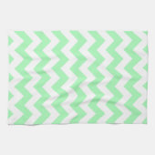 Muntgroene Chevron Theedoek (Horizontaal)