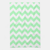 Muntgroene Chevron Theedoek (Verticaal)