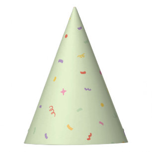 Muntgroene Confetti Verjaardagsfeesthoed Feesthoedjes