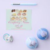 muntgroene dessertkoekjes snoep chocolade flyer (Enkel)