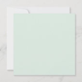 Muntgroene en turquoise roze uitnodiging (Achterkant)