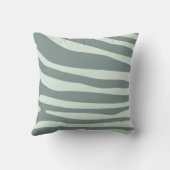 Muntgroene en zwarte zebraprint kussen (Achterkant)