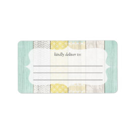 Muntgroene Gele Cottage Rustieke Houten Grote Schr Etiket