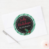 Muntgroene Kerst Kadootje Gift Tag Stickers (Envelop)