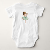 Muntgroene Kleine Prinses Bal  Romper (Achterkant)