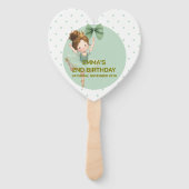 Muntgroene Kleine Prinses Bal Set Vantalen Handwaaier (Achterkant)