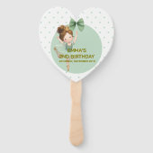 Muntgroene Kleine Prinses Bal Set Vantalen Handwaaier (Voorkant)