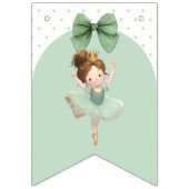 Muntgroene kleine prinses bal vlaggenlijn vlaggetjes (Derde vlag)