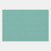 Muntgroene koraaloranje violette strepen stippen inpakpapier vel (Voorkant 2)