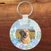 Muntgroene Labradoor retriever aangepaste naam & f Sleutelhanger (Achterkant)