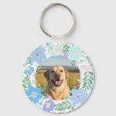 Muntgroene Labradoor retriever aangepaste naam & f Sleutelhanger (Achterkant)