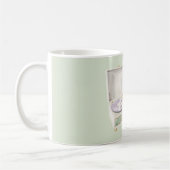 Muntgroene lavendel platenspeler koffiemok (Links)