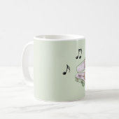 Muntgroene Lavendel Viool Koffiemok (Voorkant links)