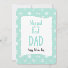 Muntgroene Madelief Beste Papa Kaart