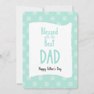 Muntgroene Madelief Beste Papa Kaart