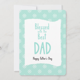 Muntgroene Madelief Beste Papa Kaart