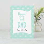 Muntgroene Madelief Beste Papa Kaart (Staand voorkant)