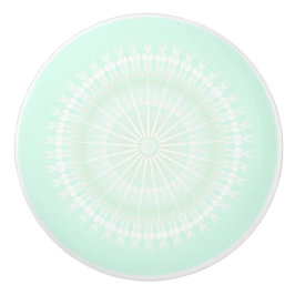 Muntgroene Mandala Pastel Modern Keramische Knop