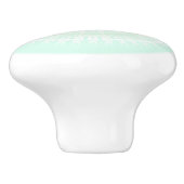 Muntgroene Mandala Pastel Modern Keramische Knop (Zijkant)