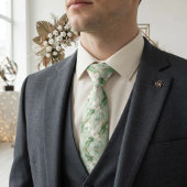 Muntgroene marmer & goud stropdas