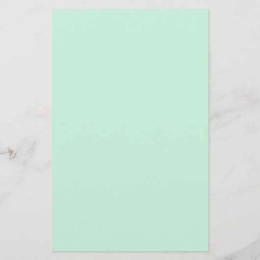 Muntgroene Monogram Naam Aangepaste Kleur Elegant Briefpapier (Achterkant)