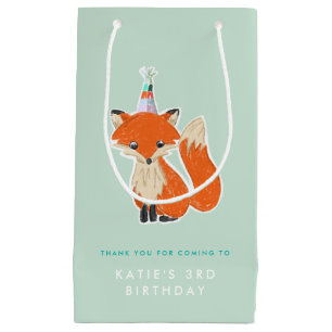 Muntgroene Mop Fox Feesthoed Woodland Verjaardag Klein Cadeauzakje