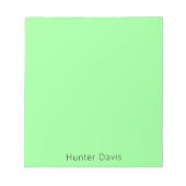 Muntgroene naam notitieblok (Voorkant)