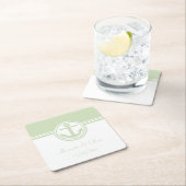 Muntgroene Nautische Anker Kartonnen Onderzetters (Insitu)