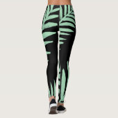Muntgroene Palm Leggings (Achterkant)