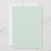 Muntgroene Pastel Romantische Trouw Kaart (Achterkant)