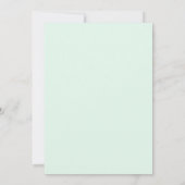 Muntgroene Pastel Weide Bruiloft Kaart (Achterkant)