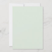 Muntgroene Romantische Bloesem Bruiloft Kaart (Achterkant)